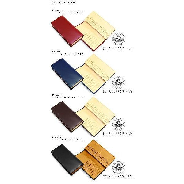 【unitedHOMME】馬革カラーコードバン×牛革長財布■レッド×1個