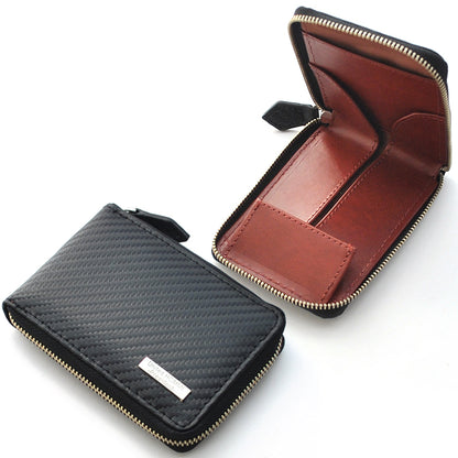 【United HOMME PRESIDENT】カーボンレザー×サラマンダーボンデッドレザースマート財布　UHP-3082