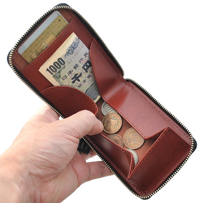 【United HOMME PRESIDENT】カーボンレザー×サラマンダーボンデッドレザースマート財布　UHP-3082