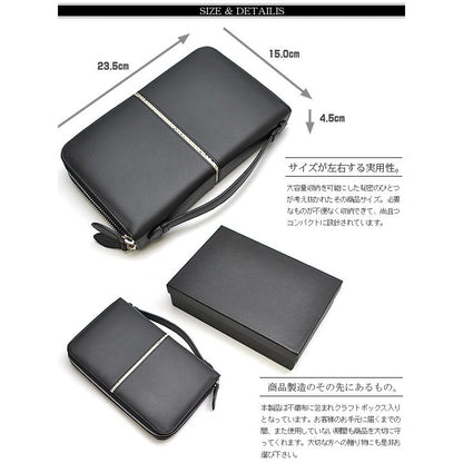 【Glanz】牛革×蛇革ラインミニセカンドバッグ■GH-502■大型ウォレット