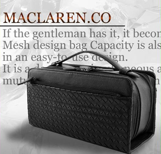 【MACLAREN.co】編み込みメッシュボックスタイプセカンドバッグ■AN-2046■