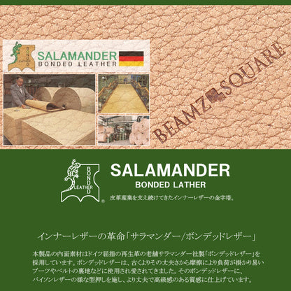 【BEAMZSQUARE】栃木レザー×ボンデッドレザーWラウンドファスナー長財布　キャメル×1個