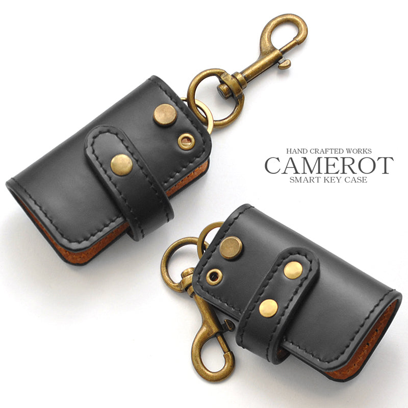 【CAMEROT】馬革×バッファローレザースマートキーケース■3063-1■ホースレザーリモコンキーケース