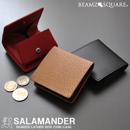 【BEAMZSQUARE】ボンデッドレザーコインケース■BZSQ-216■財布/ボックスタイプ小銭入れ ブラック×1個