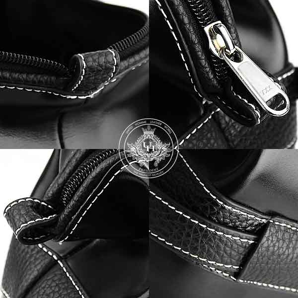 【unitedHOMME】ホースハイドホースハイドセカンドバッグ UHP-2245　馬革ミニダレスバッグ ブラック×1個