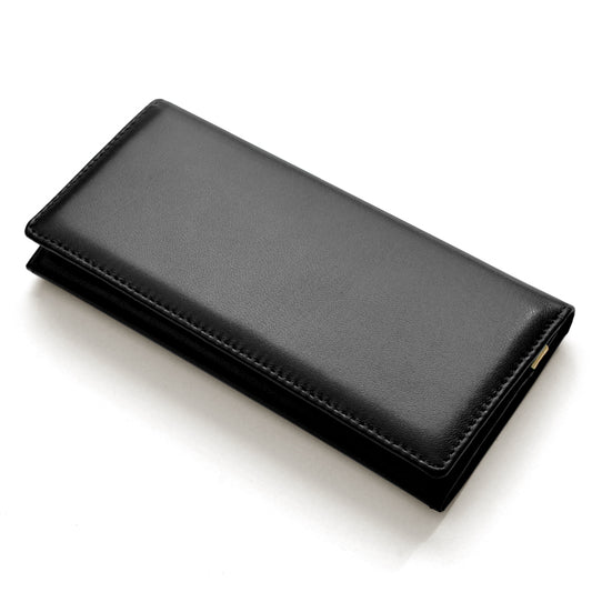 【BEAMZSQUARE】シープスキン紳士長財布 BZSQ-252 羊革長札入れ /売れ筋の開運カラー ブラック×1個