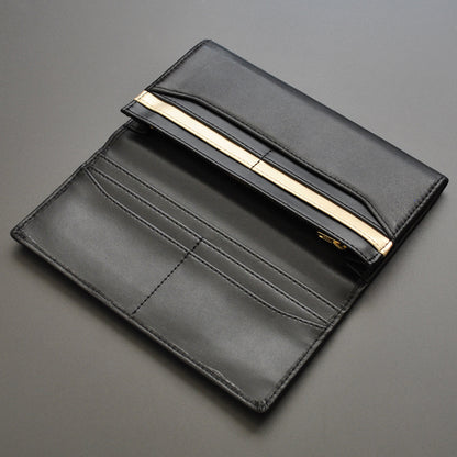 【BEAMZSQUARE】シープスキン紳士長財布 BZSQ-252 羊革長札入れ /売れ筋の開運カラー ネイビー×1個