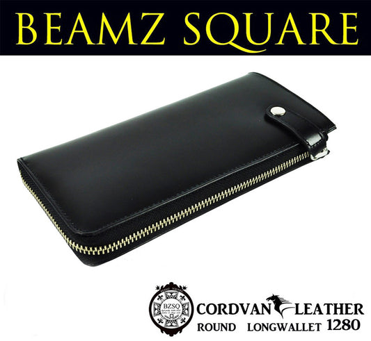 BEAMZSQUARE　馬革コードバンL字ZIPロングウォレット　BS-1280 1個