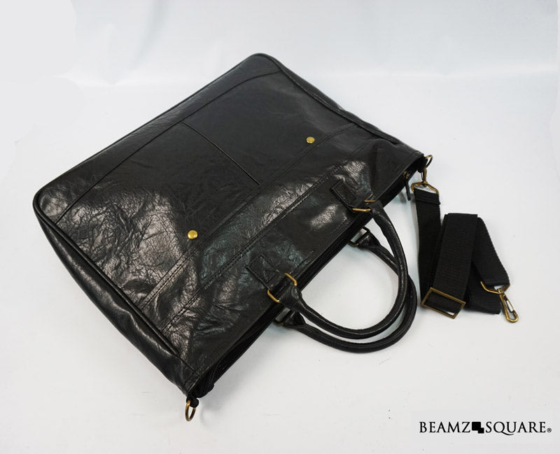BEAMZSQUARE　B4ファイルOK大容量ビジネスバッグBZSQ-159　ブラック 1個