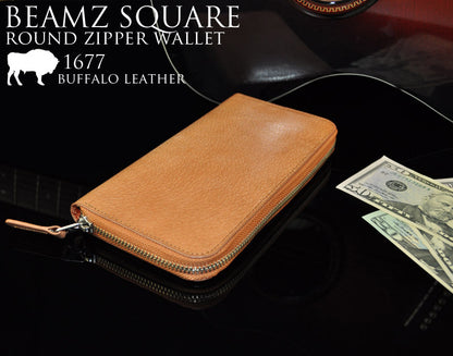 BEAMZSQUARE　バッファローレザーラウンドZIPウォレットBS-1677　ビームズスクエア 1個