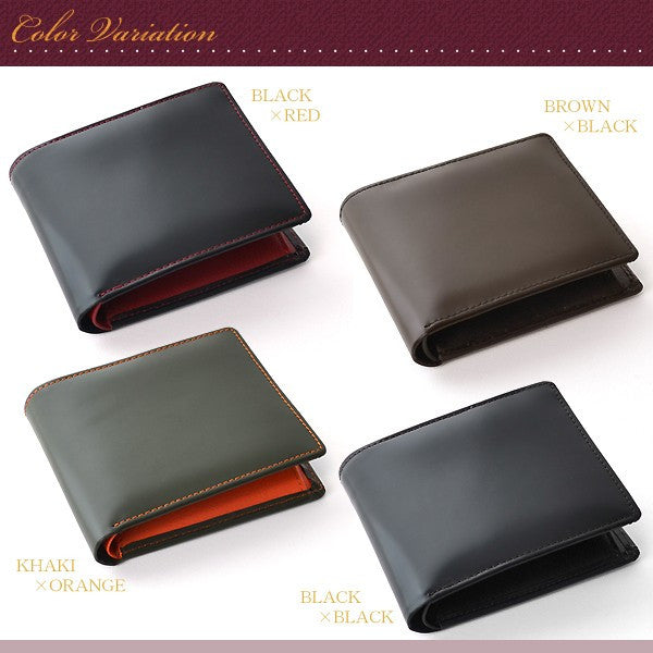 DECOROSO～デコローゾ　メンズ馬革短財布　CL-1200　 ブラック／ブラック
