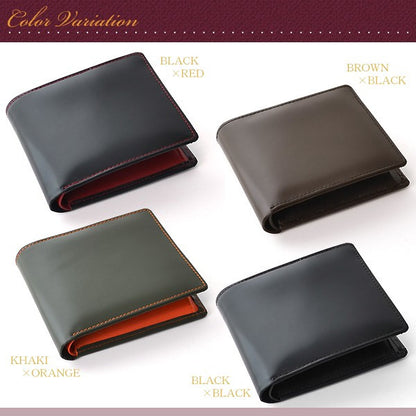 DECOROSO～デコローゾ　メンズ馬革短財布　CL-1200　 ブラック／ブラック