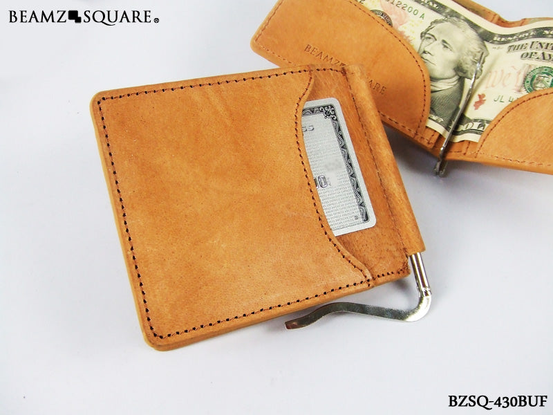 BEAMZSQUARE　オールバッファローレザーマネークリップBZSQ-430BUF 1個