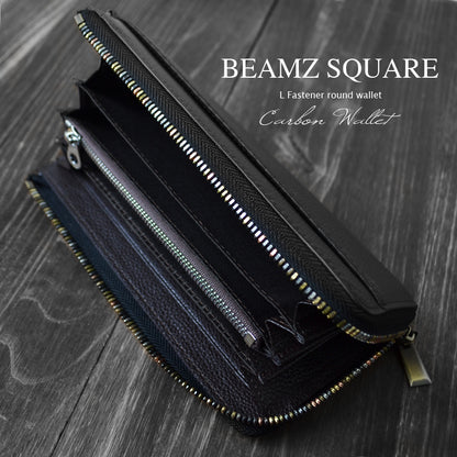 BEAMZSQUARE　カーボンレザーL字ファスナー長財布　BS-22606 1個