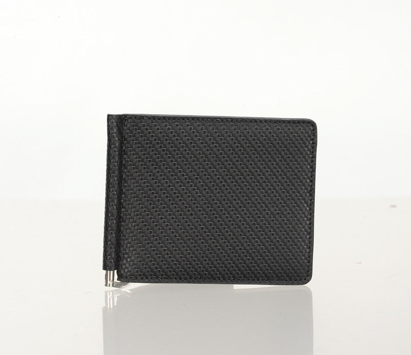 BEAMZSQUARE　カーボンレザーマネークリップ　BS-10310BK 1個