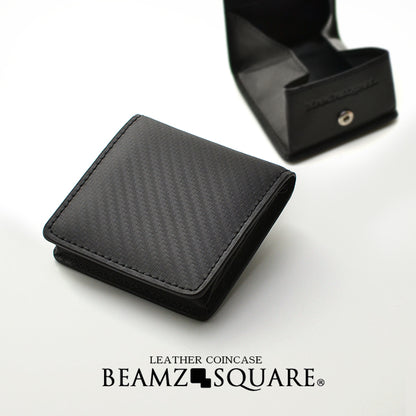 BEAMZSQUARE　カーボンレザーコインケース　BZSQ-25010BK 1個
