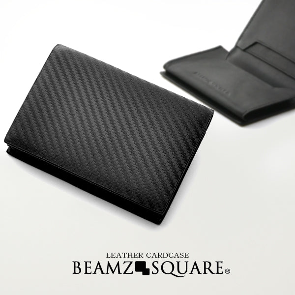 BEAMZSQUARE　カーボンレザーカードケース　BZSQ-17511BK 1個