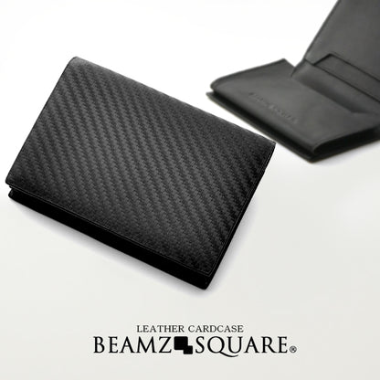 BEAMZSQUARE　カーボンレザーカードケース　BZSQ-17511BK 1個