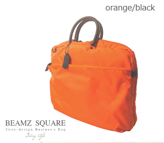 BEAMZ’SQUARE　牛革付属3way仕様ブリーフケース　BZSQ-735OR　限定カラーオレンジ 1個