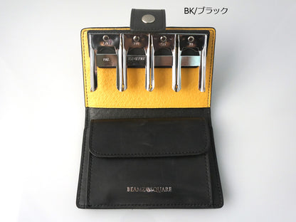 BEAMZSQUARE　ヴィンテージレザーコインキャッチャーウォレット　BZSQ-197 ブラック　1個
