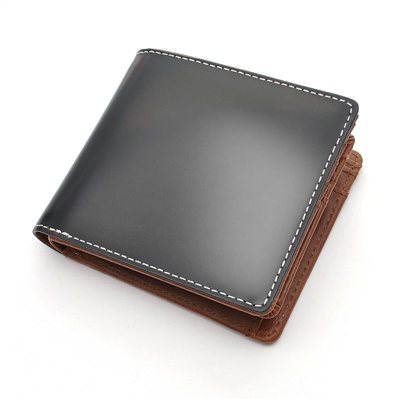 BEAMZSQUARE　ブラックダイヤ馬革二つ折り財布　BZSQ-1732　BLACK★DIAMOND’series短財布 1個