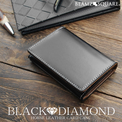 BEAMZSQUARE　ブラックダイヤ馬革カードケース　BZSQ-1735　BLACK★DIAMOND’series名刺入れ 1個