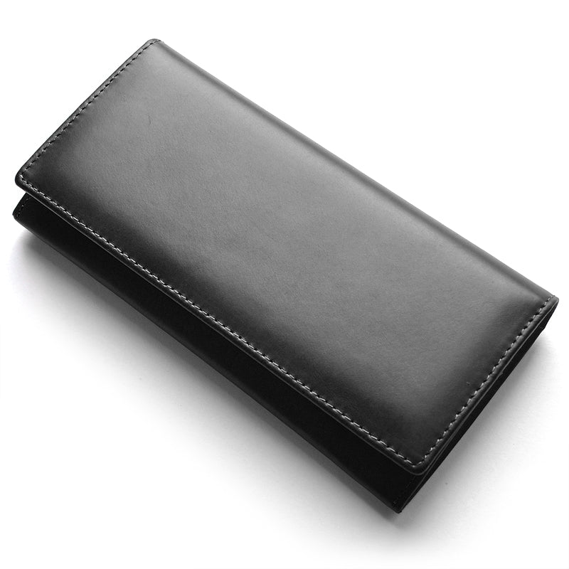 BEAMZSQUARE　銀面牛革オイルドレザーメンズ長財布　BS-1904　 ブラックカラー1個