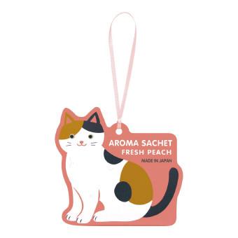 【6点セット】 アロマサシェ ミケネコ(フレッシュピーチの香り) 日本製 sangoaroma