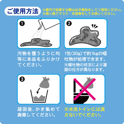 【10点セット】 ゲロケア（嘔吐物処理剤） 日本製 sangost