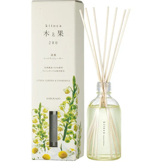 【6点セット】 消臭・芳香剤(ディフューザー) 木と果(天然精油100％使用)280ml リツェアクベバ & カモミール 日本製 sangoaroma