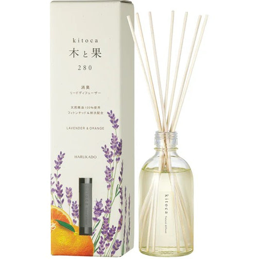 【6点セット】 消臭・芳香剤(ディフューザー) 木と果(天然精油100％使用)280ml ラベンダー & オレンジ 日本製 sangoaroma