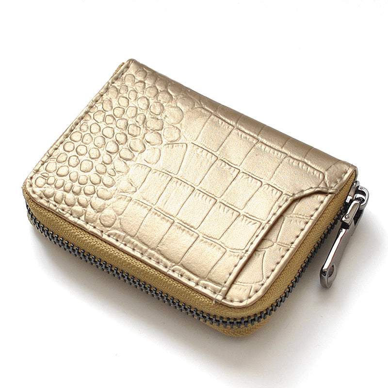 【BEAMZSQUARE】クロコ型押し牛革コインケース　BS-3158　ゴールド×1個